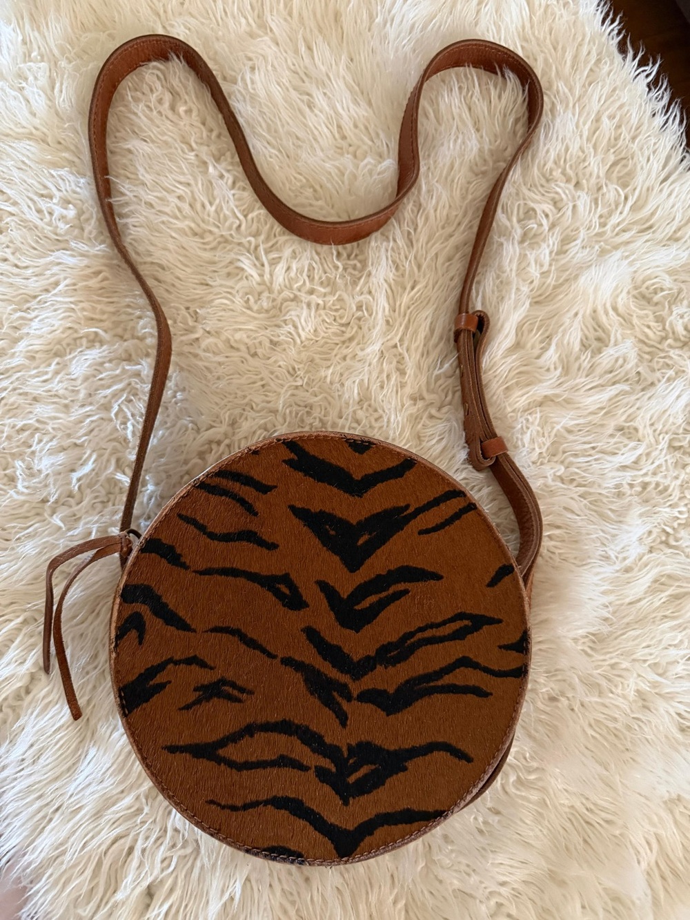 Madewell Women's Genuine Calf Hair Circle Crossbody Bag